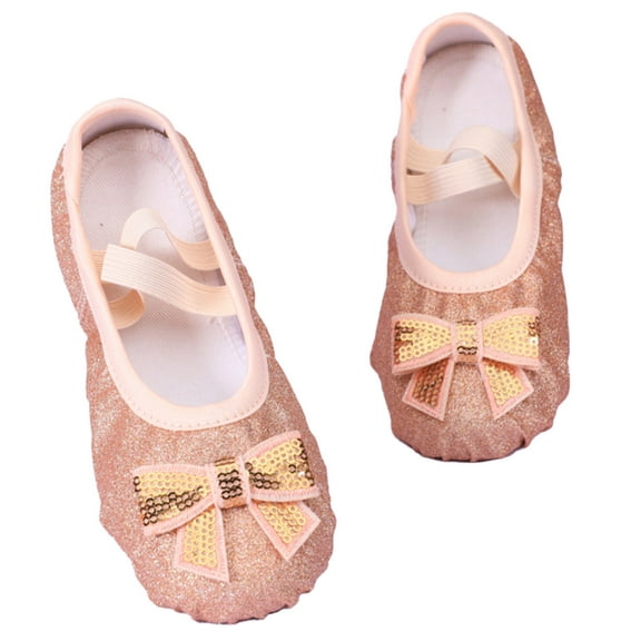 MEZZALL Ballet Slippers Dance Shoes Split Leather Sole For Children Versatile Footwear, 5.5-6 Years