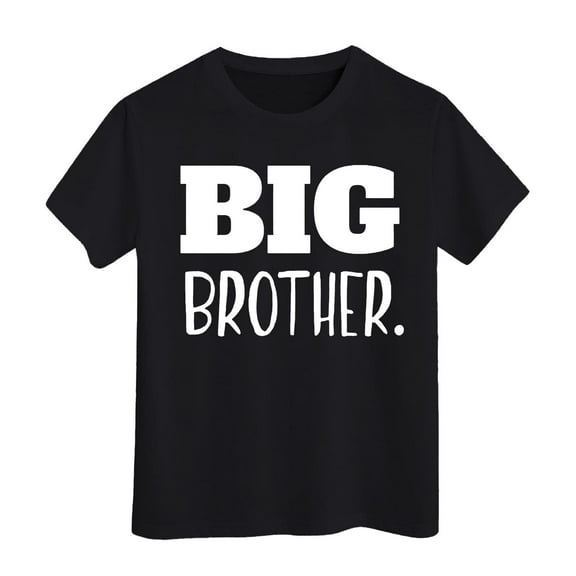MEZZALL Big Brother T-Shirt For Toddler Promoted To Big Announcement Baby Boys, Black, 4-5 Years
