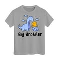 thumbnail image 1 of MEZZALL Big T-Shirt Tshirts Tee For Toddler Boys Big Bro T-Shirt Tshirts Tee Pregnancy Announcement Short Sleeve Clothes, Grey, 4-5 Years, 1 of 4