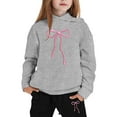 thumbnail image 1 of MEZZALL Bowknot Print Girls Child Outfits Soft Casual Long Sleeve Sweatshirt Tops Hoodie Trousers Pants Sets Breathable Clothing Sets, 1 of 3