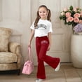 thumbnail image 1 of MEZZALL Bowknot Printed Girls Casual Outfits Flared Pants Short Sleeve T-Shirts Tops Comfy Two Piece Cartoon Playwear Toddler Fashionable Clothing Sets, 1 of 4