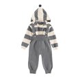 thumbnail image 1 of MEZZALL Boy's Autumn Baby Clothes With Adjustable Waistband Pants Set Knitted Wool Sweater With Color Striped Pattern Baby Coats For 0 18 Months Old. Comfort Toddler Clothing, 1 of 9