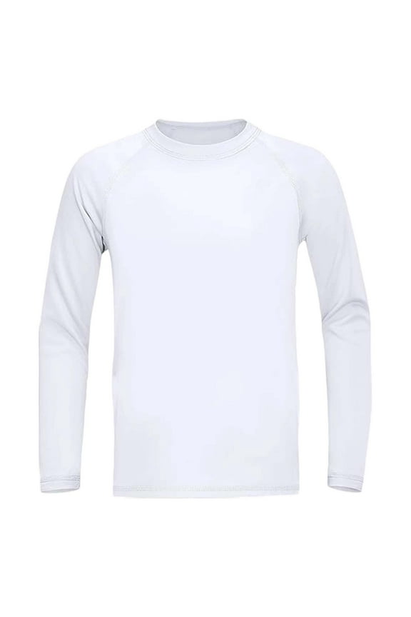 Boys Active Tops Long Sleeve Performance Shirt For Kids Sports Training Gym Workout Athletic Tee Comfortable Stretchy Fabric Toddler Daily Wear Relaxed Fit / 5-6 Years