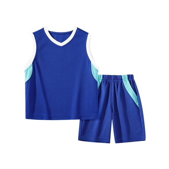 MEZZALL Boys Athletic Outfits Toddler Sports Sets Sleeveless Tops And Shorts Two Piece Comfortable Playwear For Daily Casual Active Wear Dailywear Leisure / 9-18 Months