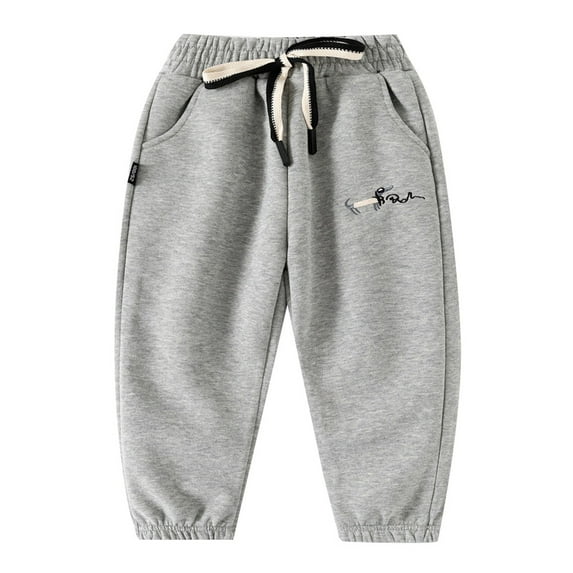 MEZZALL Boys Athletic Pants For Active Kids Comfortable Stretchy Jogger Pants With Elastic Waistband Outdoor Play Toddler Streetwear Breathable / 6-7Years