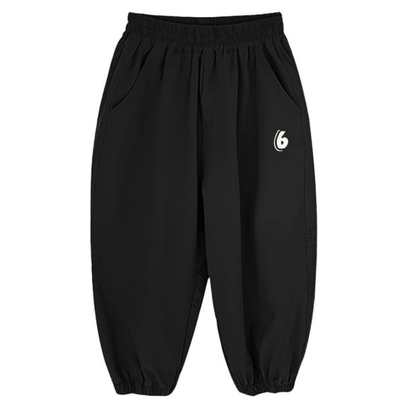 MEZZALL Boys Cargo Trousers Fully Elastic Waist Solid Color Trousers Children Regular Fit Toddler Daily Wear Lovely / 10-11 Years