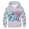 thumbnail image 1 of MEZZALL Boys Cartoon Number 67 Print Hooded Zip Up Jacket Long Sleeve Athletic Sweatshirt Outerwear Kids Versatile Tops Coats, 1 of 6