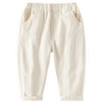thumbnail image 1 of MEZZALL Boys Casual Pants Comfortable Everyday Wear Solid Color Long Trousers For Kids Trendy Children Bottoms Soft Breathable Fabric Infants Toddler Dailywear Comfort / 1-2 Years, 1 of 3