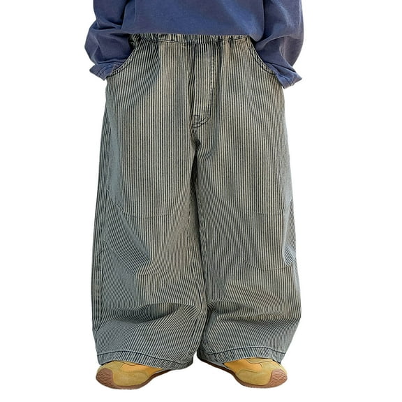 MEZZALL Boys Casual Pants Slacks Trousers Autumn Casual Striped Embroidery Comfortable Kids Trousers For Daily Wear And Outdoor Activities Fashionable Toddler Cartoon Clothing