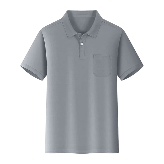 MEZZALL Boys Casual Polo Shirt Short Sleeve Solid Color Pocket Comfortable Kids Tops For Daily Wear And Play Soft Toddler Clothing