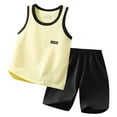 thumbnail image 1 of MEZZALL Boys Casual Sports Summer Shorts Vest T-Shirt And Shorts 2PCS Outfits Sets 9-10 Years Relaxed Fit Baby Wear, 1 of 4