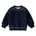 thumbnail image 1 of MEZZALL Boys Crewneck Sweatshirt Kids Pullover Tops Contrast Stitching Casual Long Sleeve Shirt For Toddler Children Comfortable Daily Wear Breathable Cartoon Clothing, 1 of 8