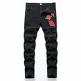 thumbnail image 1 of MEZZALL Boys Distressed Jeans High Street Fashion Casual Long Pants Kids Comfortable Stretch Denim Trousers Spring Autumn Comfort Toddler Solid Color Athletic Simple Slacks, 1 of 8