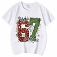 thumbnail image 1 of MEZZALL Boys Girls Casual Short Sleeved T-Shirts Number 67 Printed Tee O-Neck Tops Stylish Streetwear, 1 of 2