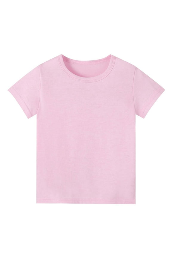 Boys Girls Child Comfortable T-Shirt Tshirts For Children Stylish Dailywear, Light Pink, 18-24 Months