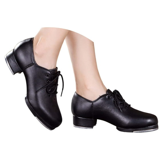 MEZZALL Boys Girls Children Black Tap Dance Shoes Soft Sole Comfortable Lightweight For Daily Wear Casual Sports Outdoor Activities Classic Toddler Footwear