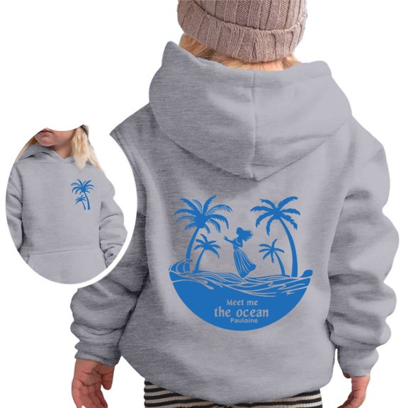 MEZZALL Boys & Girls Fashion Palm Tree Print Hoodie - Soft & Fun Pullover with Front and Back Graphics 3-14 Years