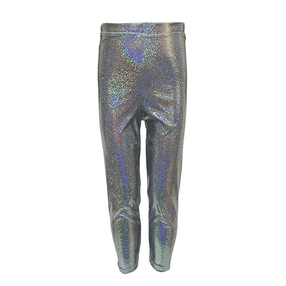 MEZZALL Boys Girls Fine Sequin Leggings Training Dance Wear Stretch Slim Fit Children Long Pants Toddler Streetwear Relaxed Fit / 5-6 Years