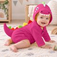 thumbnail image 1 of MEZZALL Boys Girls Jumpsuit Long Sleeve Romper Cartoon Dinosaur Design Hood Bodysuits Hat Set Zip Up Onesie One-Pieces, 1 of 7
