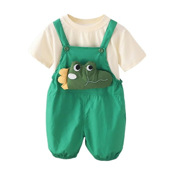 MEZZALL Boys & Girls Stereoscopic Dinosaur Overpants Kids Outfits Sets 6-7 Classic Kids Wear