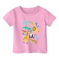 thumbnail image 1 of MEZZALL Boys Girls T-Shirt Fashion Casual Cartoon Animal Print Round Neck Loose Short Sleeve Tops Boho Toddler Blouses Clothing, 1 of 3