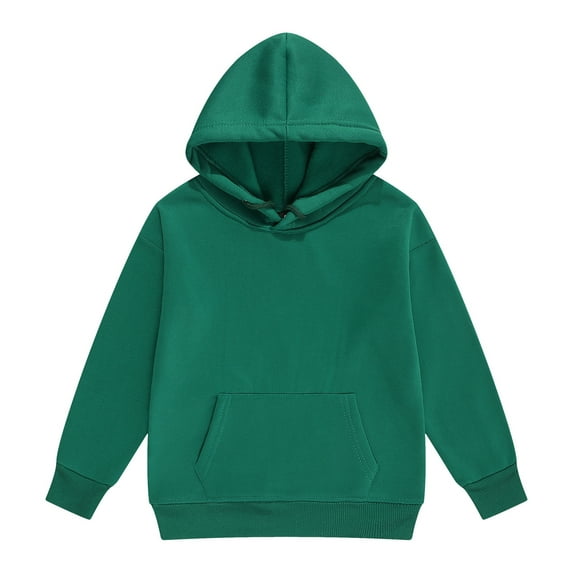 MEZZALL Boys Girls Toddler Sweatshirt Hoodie Pullover Tops Comfort Dailywear, Dark Green, 6-7 Years