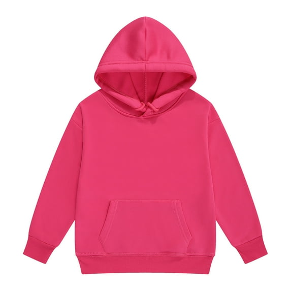 MEZZALL Boys Girls Toddler Sweatshirt Hoodie Pullover Tops Trendy Dailywear, Hot Pink, 4-5 Years