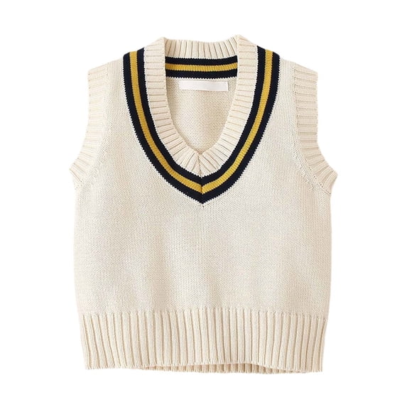 MEZZALL Boys Girls V Neck Knitted Vest Pullover Kids Casual Knitwear For Students Comfortable Tops For Daily Wear Comfort Toddler Cartoon Clothing