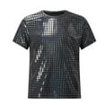 thumbnail image 1 of MEZZALL Boys Graphic T-Shirt Tshirts Square Sequins Plaid Shiny Short Sleeve O-Neck Tops For Casual Outdoor Sports Performance Tee Toddler Tshirts Soft / 2-3 Years, 1 of 4