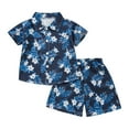 thumbnail image 1 of MEZZALL Boys Hawaii Outfit 2Pcs Set Summer Beach Button Down Shirt Tops + Shorts For Kids Clothes Sets Classic Toddler Wear, 1 of 3
