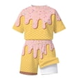 thumbnail image 1 of MEZZALL Boys Ice Cream Print 2 Piece Outfit Set, Chocolate Short Sleeve O-Neck T Shirt & Shorts Matching Set, Soft Lightweight Summer Casual Little Kids Toddler Boys Classic Clothes Sets, 1 of 4