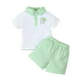 thumbnail image 1 of MEZZALL Boys Outfits Sets Short Sleeve Shirt With Club Embroidery Comfortable Casual Sportswear For Toddler Baby Dailywear Fashionable / 2-3 Years, 1 of 8