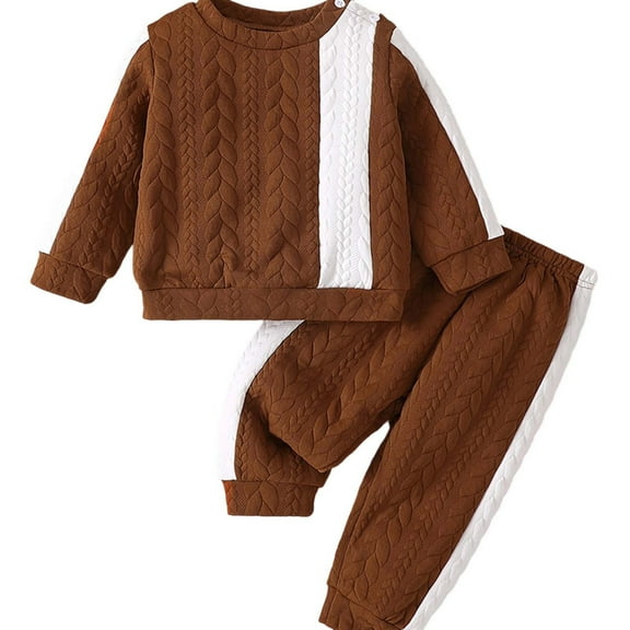 MEZZALL Boys Outfits Sets Toddler Versatile Knitted Pullover Sweater Pants Outfits Fall Winter Warm Kids Clothes Soft Comfortable Casual Playwear Classic Baby Dailywear
