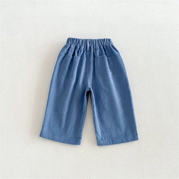 MEZZALL Boys Pants Casual Wide Leg Trousers For Fall Winter Soft Comfortable Kids Elastic Waist Everyday Wear, 18-24 Months