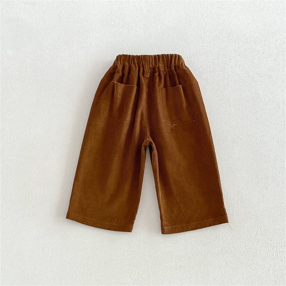 MEZZALL Boys Pants Casual Wide Leg Trousers For Fall Winter Soft Comfortable Kids Elastic Waist Everyday Wear, 3-4 Years