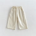 thumbnail image 1 of MEZZALL Boys Pants Casual Wide Leg Trousers For Fall Winter Soft Comfortable Kids Elastic Waist Everyday Wear, 5-6 Years, 1 of 6