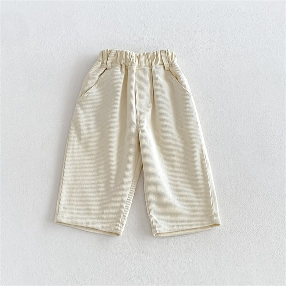 MEZZALL Boys Pants Casual Wide Leg Trousers For Fall Winter Soft Comfortable Kids Elastic Waist Everyday Wear, 5-6 Years