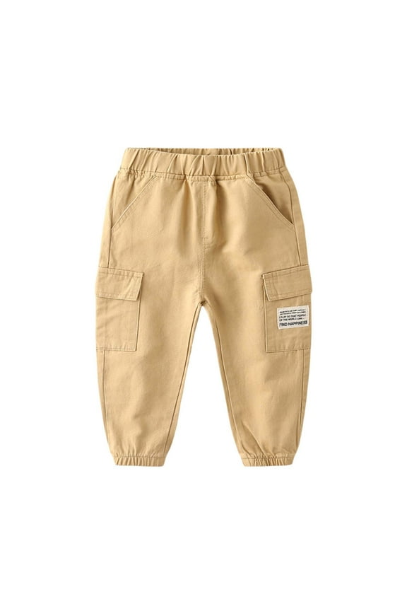Boys Pants Toddler Casual Cargo Pants For Kids Summer Fall Outdoor Playground School Comfortable Durable Lightweight Long Pants For Boys Girls Streetwear Breathable / 5-6 Years