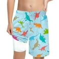 thumbnail image 1 of MEZZALL Boys Shark Printed Swimming Shorts With Lace Up High Waisted Loose Casual Swim Trunks Summer Beach Vacation Pool 14-16 Years Comfort Kids Wear, 1 of 5