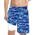 thumbnail image 1 of MEZZALL Boys Shark Printed Swimming Shorts With Lace Up High Waisted Loose Casual Swim Trunks Summer Beach Vacation Pool 14-16 Years Stylish Baby Wear, 1 of 5