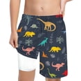 thumbnail image 1 of MEZZALL Boys Shark Printed Swimming Shorts With Lace Up High Waisted Loose Casual Swim Trunks Summer Beach Vacation Pool 5-6 Years Leisure Baby Wear, 1 of 5