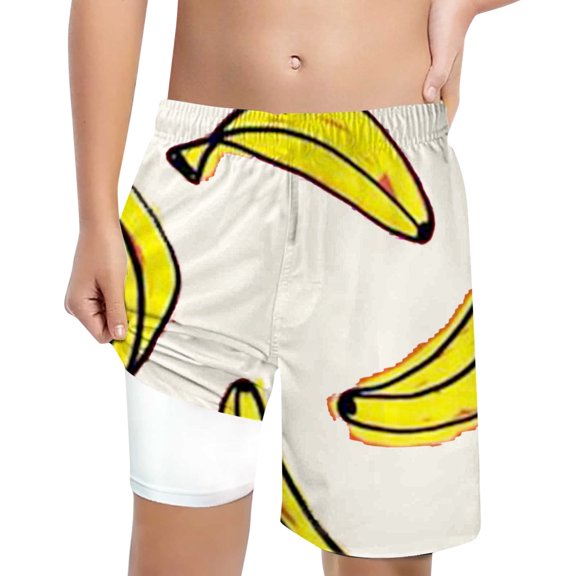 MEZZALL Boys Shark Printed Swimming Shorts With Lace Up High Waisted Loose Casual Swim Trunks Summer Beach Vacation Pool 8Y Cute Baby Wear