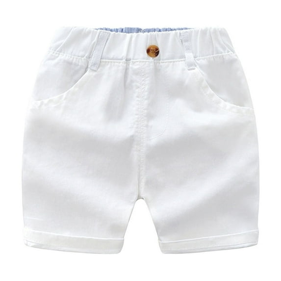 MEZZALL Boys Shorts For Toddler Comfortable Elastic Waist Solid Color Casual Summer Play Outfits Breathable Kids Active Wear Dailywear Relaxed Fit / 3-4 Years