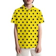 thumbnail image 1 of MEZZALL Boys Striped And Polka Print Short Sleeve Polo Shirt Lapel With Chest Pocket Casual Playwear Tops Toddler And Youth Cute Child Blouses Clothing, 1 of 4