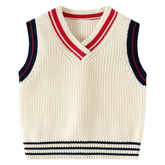 MEZZALL Boys Sweaters Long Sleeve Autumn Knit Vest Kids Comfortable Pullover Sleeveless Sweater Casual Wear For Toddler Children Fashionable Cartoon Clothing