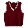 thumbnail image 1 of MEZZALL Boys Sweaters Sleeveless Kids Preppy Style Knit School Vest Comfortable Casual Wear For Boys Toddler Teen Breathable Cartoon Clothing, 1 of 4