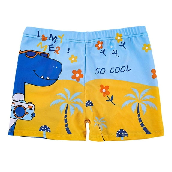MEZZALL Boys Swim Trunks Swimwear Toddler Swim Board Shorts Qick Dry Beach Swimwear Trunks Shorts Bathing Bottom For Boy, Yellow, 3-4 Years