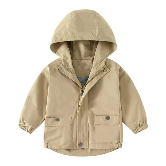 MEZZALL Boys Windbreaker Jacket For Kids Lightweight Hooded Zipper Coat Outdoor Casual Long Sleeve Solid Color School Jackets Tops For Boys Toddler Daily Wear Soft / 8-9 Years