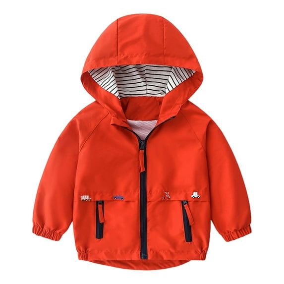 MEZZALL Boys Windbreaker Jacket For Kids Lightweight Hooded Zipper Coat Outdoor Casual Long Sleeve Solid Color School Jackets Tops For Boys Toddler Daily Wear Cozy / 18-24 Months