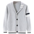 thumbnail image 1 of MEZZALL Boys Winter Coats Kids School Sweater Cardigan Color Block Lapel Knit Jackets Long Sleeve For Toddler And Teenage Boys Lovely Clothing, 1 of 3